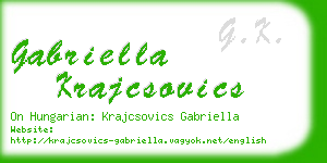 gabriella krajcsovics business card